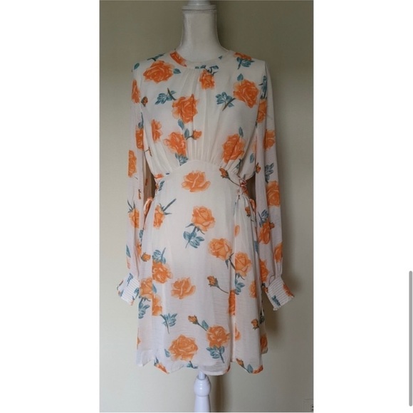 Free People orange floral mini dress - Picture 10 of 13